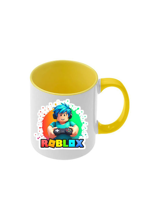 Roblox Tasse Gelbe Griff Innenseite