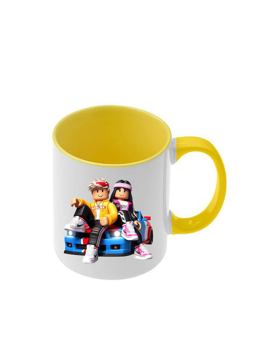 Roblox Tasse Gelbe Griff Innenseite