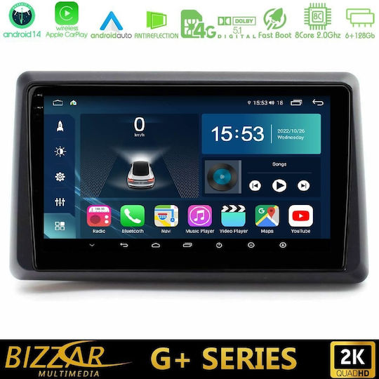 Bizzar Auto-Audiosystem für Renault Express 2021-2022 mit Touchscreen 9" Bluetooth USB WiFi GPS Apple CarPlay Android Auto