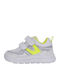 First Step Παιδικά Sneakers Ανατομικά με Σκρατς Κίτρινα