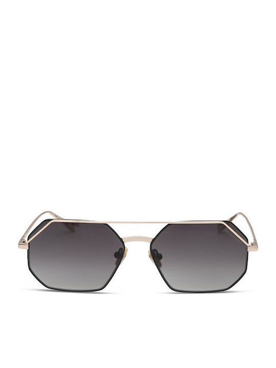 Kreuzbergkinder Samuel Men's Sunglasses With Black Metallic Frame And Black Gradient Lens Samuel C1