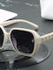King Unisex Sunglasses with White Frame and Gray Polarized Lens SUNKI345-SN025