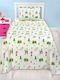 Single Sheet Set with Elastic Band Cotton Ecru 160x270cm