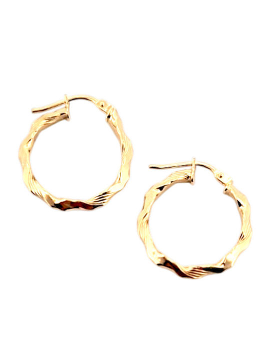 Rubini Gold 9K Hoop Earrings