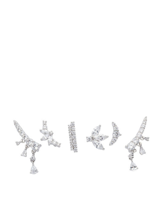 U.S. Polo Assn. Set Earrings Ear Climbers with Stones