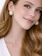 Eluna Knitted Stud Earrings With Pearls