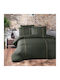First Choice Set Huse Pentru Pilote 100% Bumbac Dublu Cu 4 Fețe De Pernă & 1 Cearceaf 200x220cm Elegant Verde