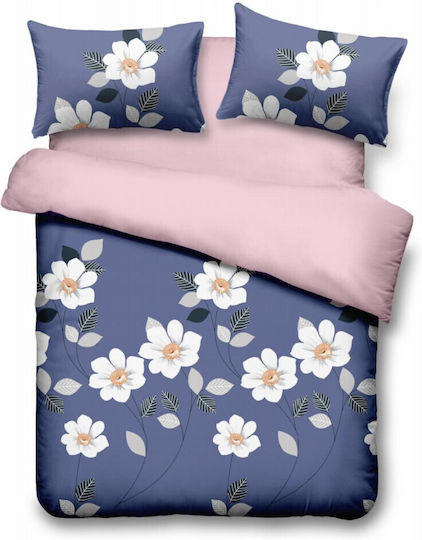 Vanora Doppelt Bettbezug 200x220cm Blau