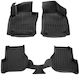 Race Action Car Mats Seat Leon Ii 1p 2005-2012 5-Door Rubber Raised Sides Protective Fasteners Passenger Cars 4 Pieces 5048024/st