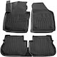 Race Action Car Mats VW Caddy III 2K 2003-2020 4-Door Rubber Raised Sides Protective Fasteners Passenger Cars 5 Pieces 5024245/st