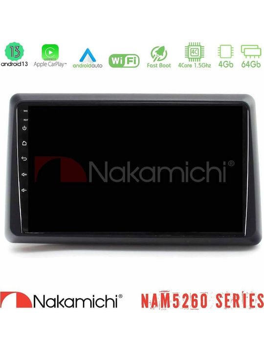 Nakamichi Car Audio System for Renault Express 2022-2023 Bluetooth USB AUX WiFi GPS Apple CarPlay Android Auto with 9" Touch Screen