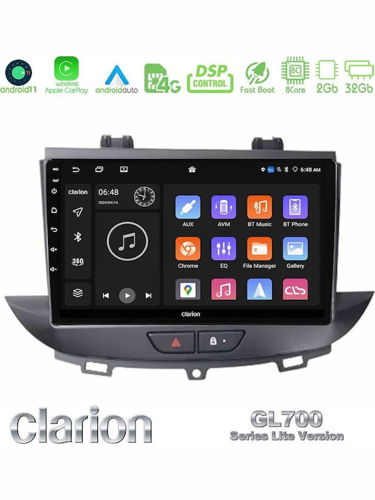 Clarion Car Audio System for Opel Grandland / Crossland X / Grandland X 2017-2020 (Bluetooth/USB/WiFi/GPS/Apple CarPlay/Android Auto) with 9" Touch Screen