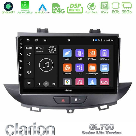 Clarion Car Audio System for Opel Grandland / Crossland X / Grandland X 2017-2020 (Bluetooth/USB/WiFi/GPS/Apple CarPlay/Android Auto) with 9" Touch Screen