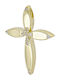 Kiriakos Gofas Women's Gold Cross 14K Double Sided Without Chain