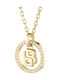 Boss Double Necklace Gold Plated Steel with Zircon