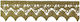 Lace Lasse Wavy Pattern Pointed Edge Gold Medium Width 3cm Price Per Meter