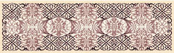 Embroidery Stamped Classic Symmetrical Pattern Fabric Knossos Beige Gold 50cm X 130cm 1 Piece