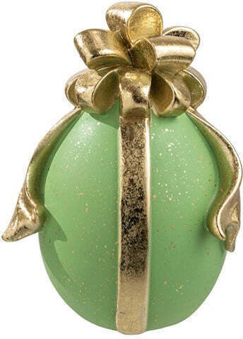 Zen Collection Christmas Plastic Figure Green Bow Length 8.2cm