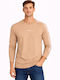 Langarm Herrenbluse Beige
