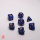 Dice Set Blue Acrylic Dice RPG Dungeons & Dragons Pathfinder Wargames
