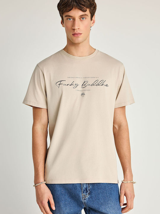 Funky Buddha T-shirt Μπεζ