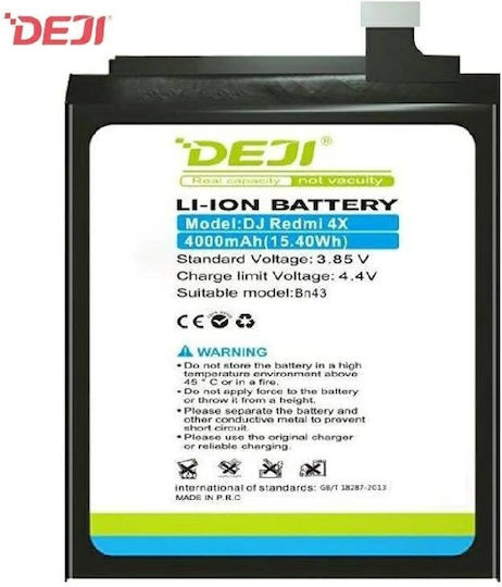 Deji Compatible Replacement Battery 4000mAh for Redmi Note 4x