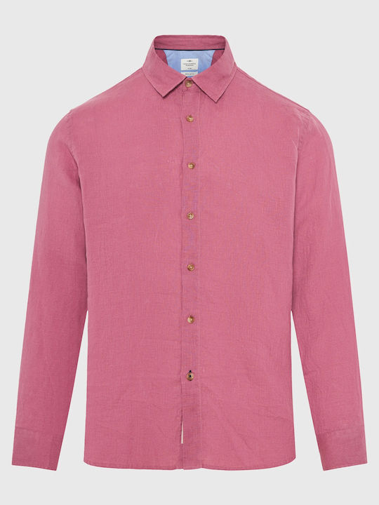 Funky Buddha Long Sleeve Linen Shirt in Regular...