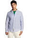 Long Sleeve Linen Shirt Optwhite/princess Blue