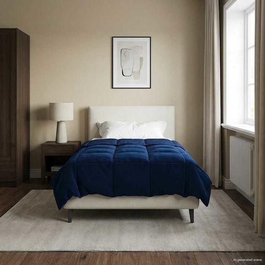 vidaXL Single Duvet Cover 140x200 Dark Blue