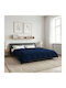vidaXL Double Duvet Cover 200x200 Dark Blue