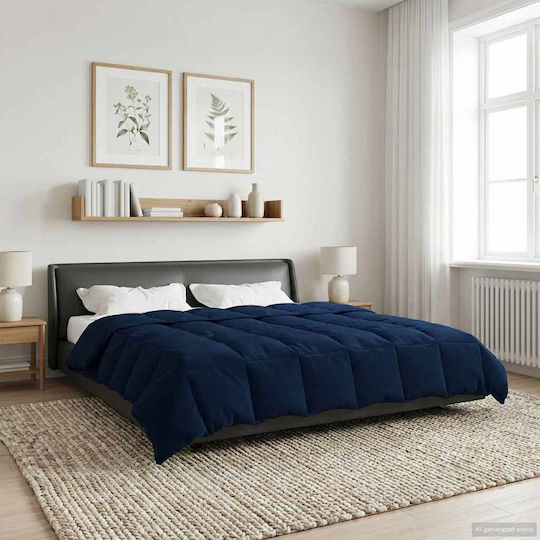 vidaXL Double Duvet Cover 200x200 Dark Blue