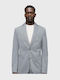 Men’s Suit Jacket with Slim Fit Grey