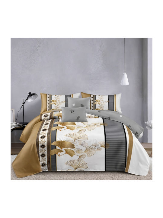 My Home Luxury Double Duvet Cover Set With 2 Pillowcases 220x240cm Multicolour