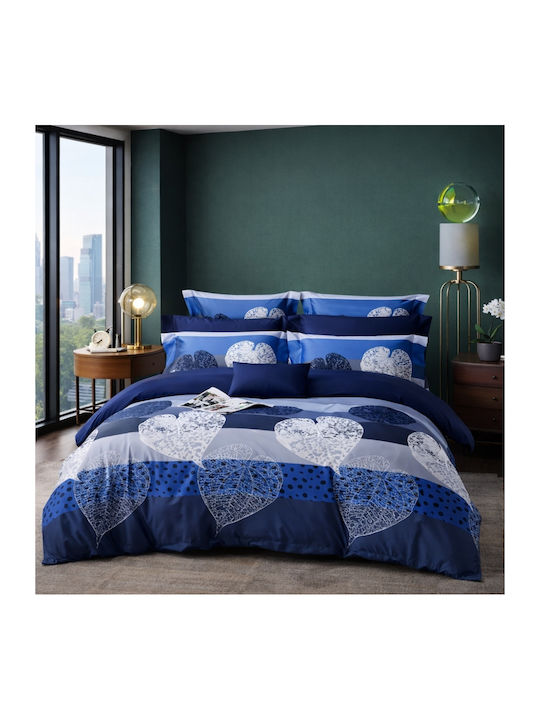 My Home Luxury Double Duvet Cover Set With 2 Pillowcases 220x240cm Multicolour