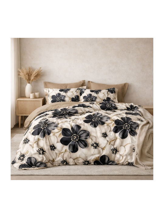 My Home Luxury Double Duvet Cover Set With 2 Pillowcases 220x240cm Multicolour