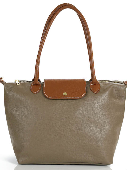 Passaggio Leather Damentasche aus Leder Taupe