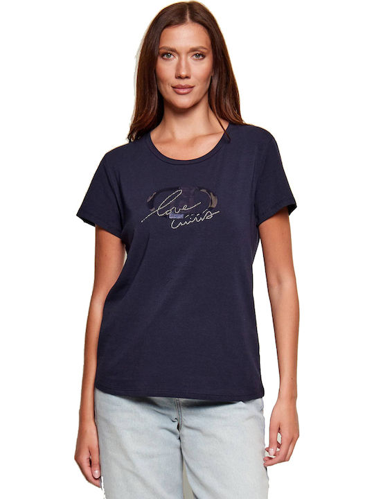 Γυναικείο Crop T-shirt Μπλε