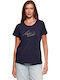 Γυναικείο Crop T-shirt Μπλε