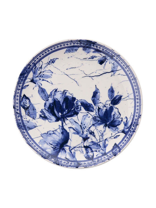 Hermia Πιάτο Ρηχό Κεραμικό Μπλε με Διάμετρο 25.5cm 6τμχ
