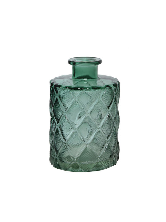 Kaemingk Decorative Green Glass Vase 7x7xH10.5cm