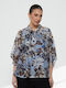 Women's Floral Blue Blouse