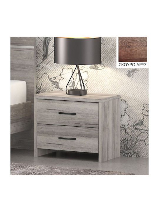 Bedside Table No4 Wooden Brown 50x35x44cm