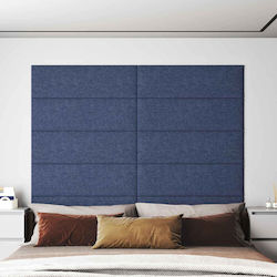 vidaXL Fabric Blue Bed Headboard 90cm