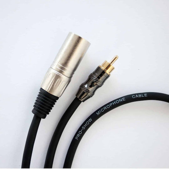 Cobra Cable XLR Male - RCA Male / XLR Male Black 1.5m 51623