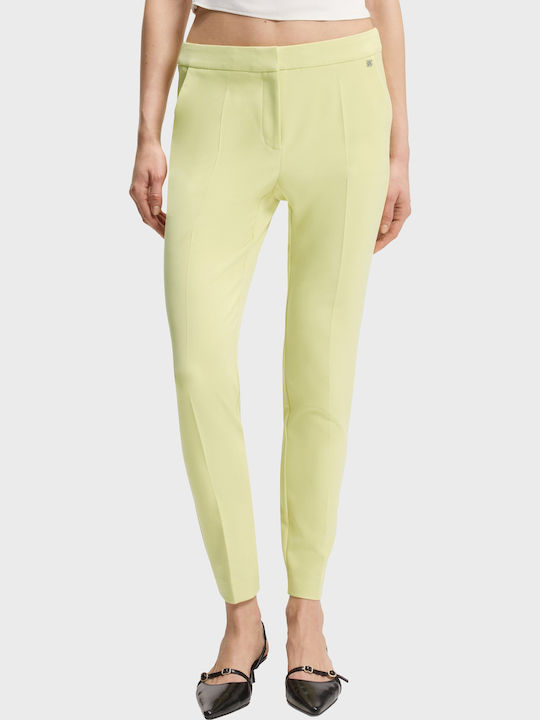 Hugo Γυναικείο Υφασμάτινο Παντελόνι Yellow Green