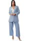 Light Blue Set Trousers Jacket