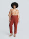 Women's Fabric Trousers with Rubber Band Orange 0039.2559.NETTO-dark-orange