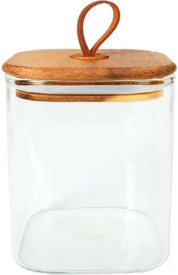 Espiel Set 6 Bucăți Vaze Utilizare Generală cu Capac Lemn Transparent 370ml 6 Bucăți