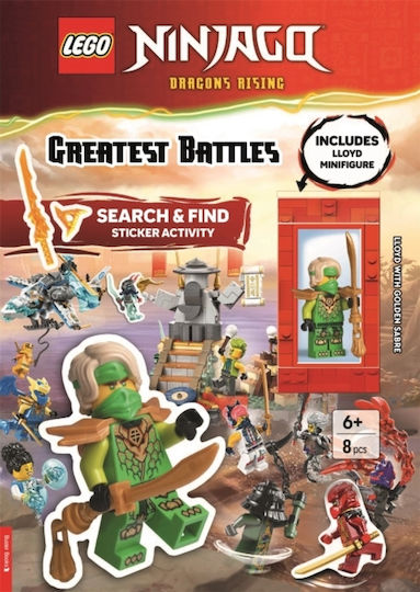 Lego® Ninjago®: Greatest Battles Search & Find Sticker Activity Book (with Lloyd Minifigure And Golden Sabre) - Michael O'mara Books Ltd - Paperback / Softback Lego® Ninjago®: Greatest Battles Search & Find Sticker Activity Book (with Lloyd Minifigure And Golden Sabre) - Michael O'mara Books Ltd - Paperback / Softback