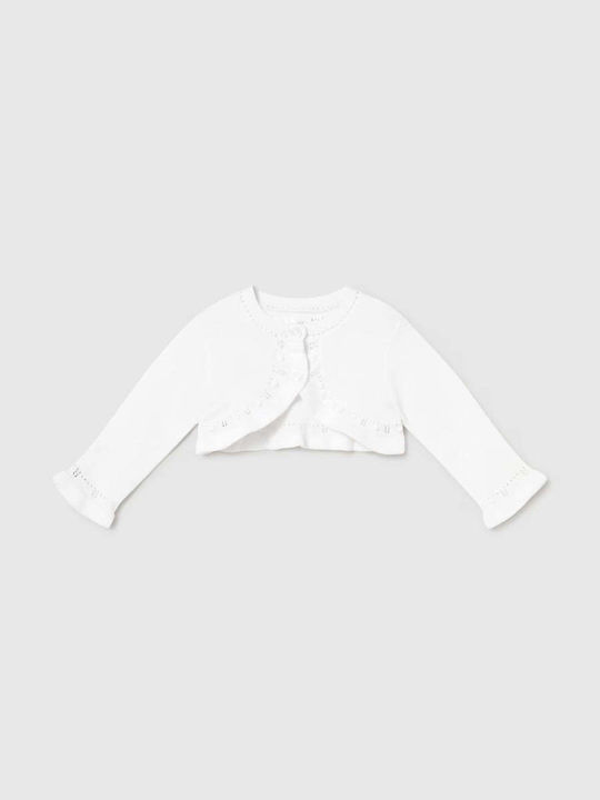 Mayoral Kids Knitted Bolero White